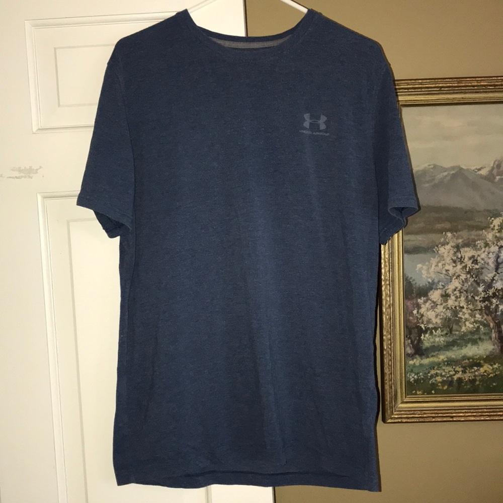 men’s Under Armour Blue Heather Cotton Tee